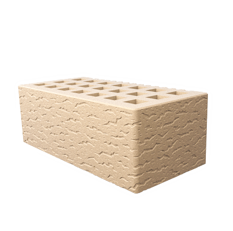 Саранский кирпич лицевой (СЗЛК) 1.4НФ слоновая кость кора дуба