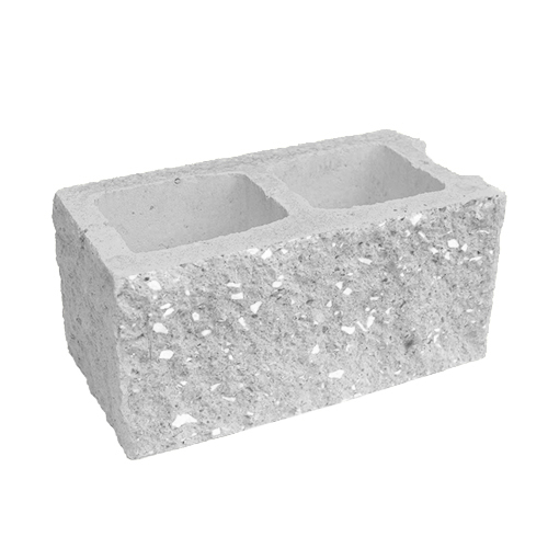 Сплитерный стеновой блок угловой ССБУ 39 серый с мраморной крошкой