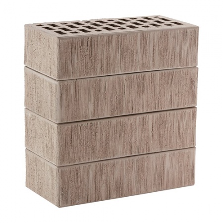 Кирпич ЛСР лицевой керамический пустотелый 1НФ светло-серый тростник