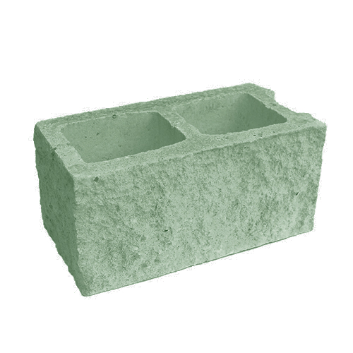 Сплитерный стеновой блок угловой ССБУ 39 салатный