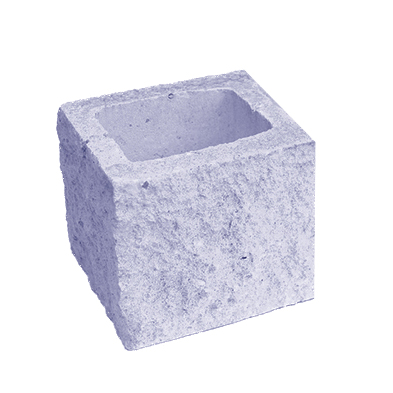 Сплитерный стеновой полублок угловой ССБУ 19 цветной