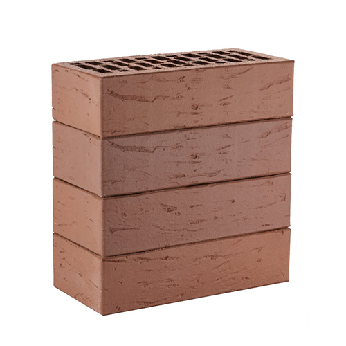 Кирпич ЛСР лицевой керамический пустотелый 1НФ коричневый рустик