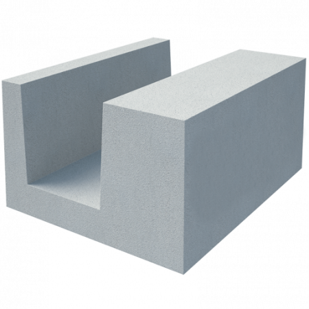 Газобетонный U-образный блок Build stone D500 500х400х250
