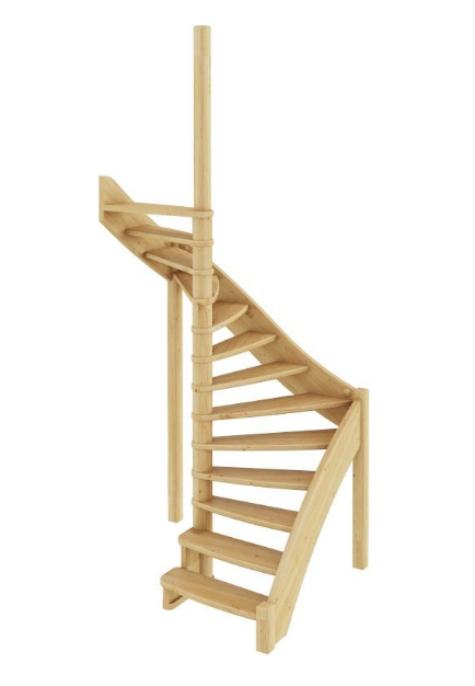 Лестница ЛС-01м без подступенков Л сосна