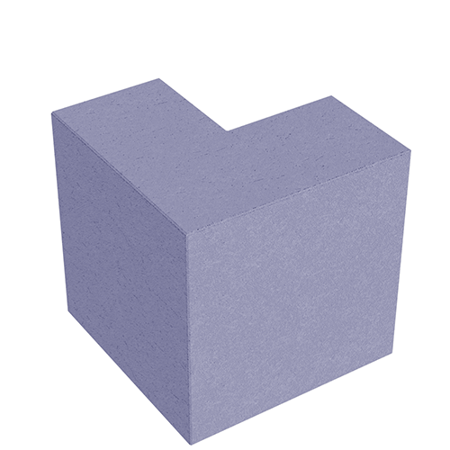 Сплитерный перегородочный Г-образный полублок ССПГ 19 цветной