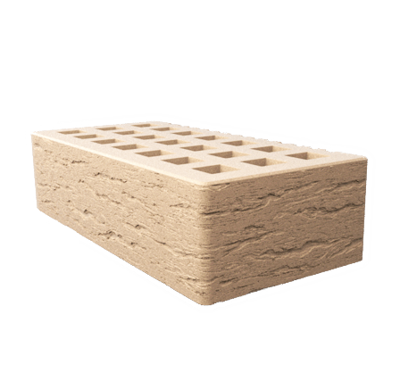 Саранский кирпич лицевой (СЗЛК) 1НФ слоновая кость ольха2