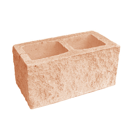 Сплитерный стеновой блок рядовой ССБР 39 светло-коричневый