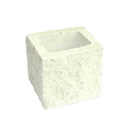 Сплитерный стеновой полублок рядовой ССБР 19 ярко-белый